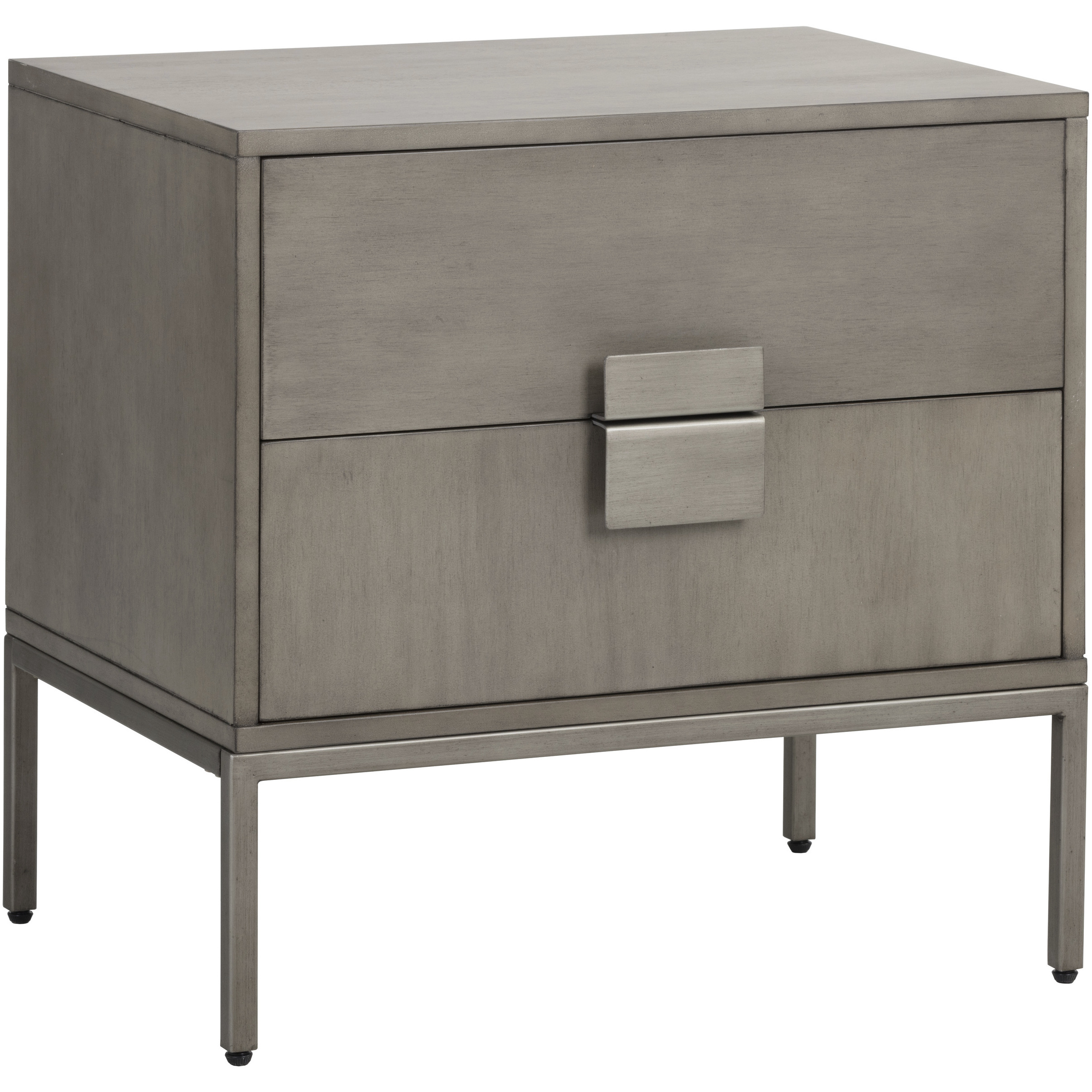 Jade 25.5 X 24.5 inch Antique Silver / Ash Grey Night Stand